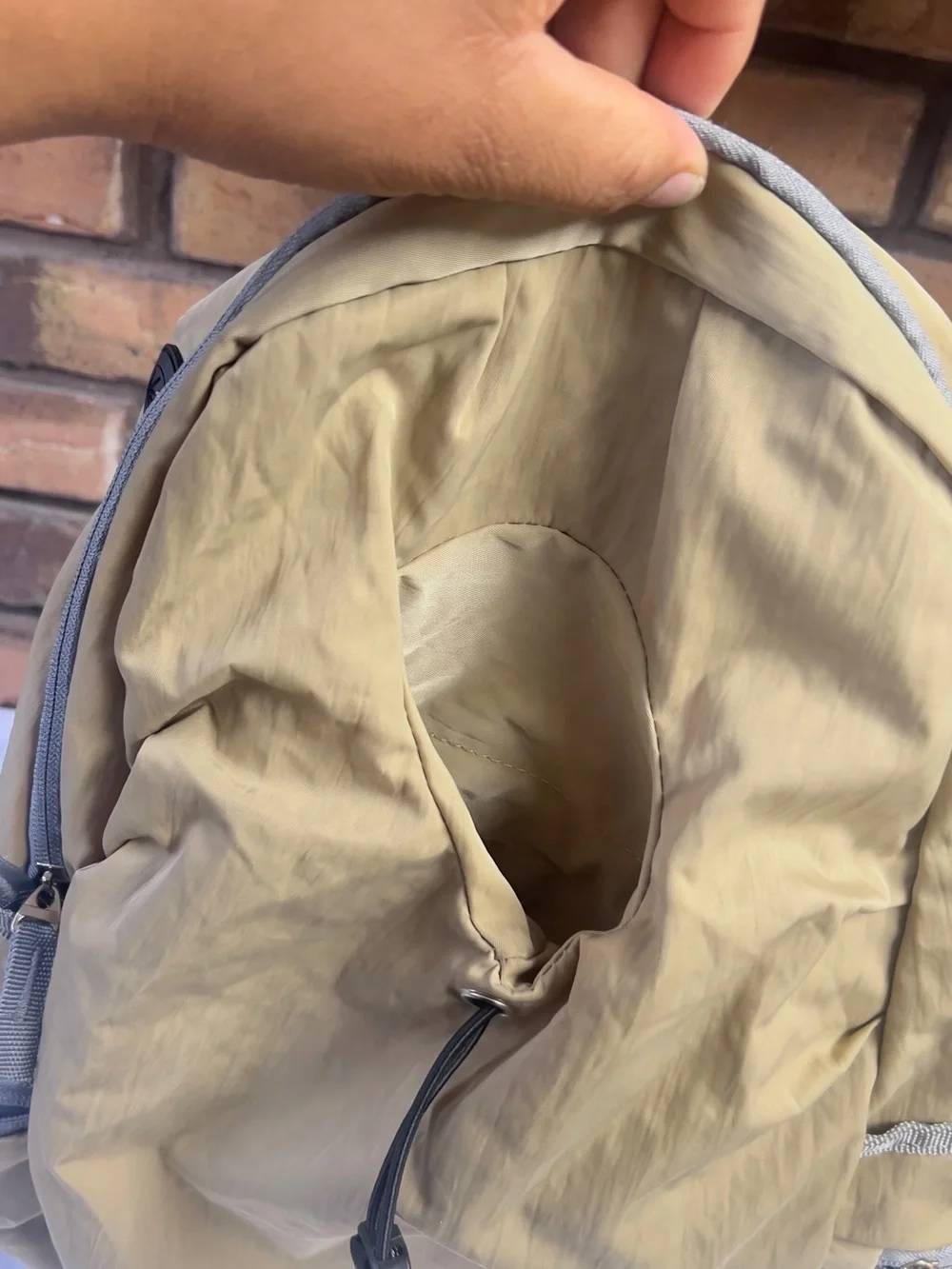 Cortege Men's Beige Lightweight Everyday Backpack